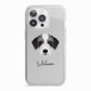 Bedlington Whippet Personalised iPhone 13 Pro TPU Impact Case with White Edges