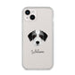 Bedlington Whippet Personalised iPhone 14 Plus Clear Tough Case Starlight