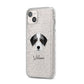 Bedlington Whippet Personalised iPhone 14 Plus Glitter Tough Case Starlight Angled Image