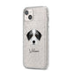 Bedlington Whippet Personalised iPhone 14 Plus Glitter Tough Case Starlight Angled Image