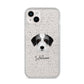 Bedlington Whippet Personalised iPhone 14 Plus Glitter Tough Case Starlight