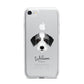 Bedlington Whippet Personalised iPhone 7 Bumper Case on Silver iPhone