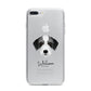 Bedlington Whippet Personalised iPhone 7 Plus Bumper Case on Silver iPhone