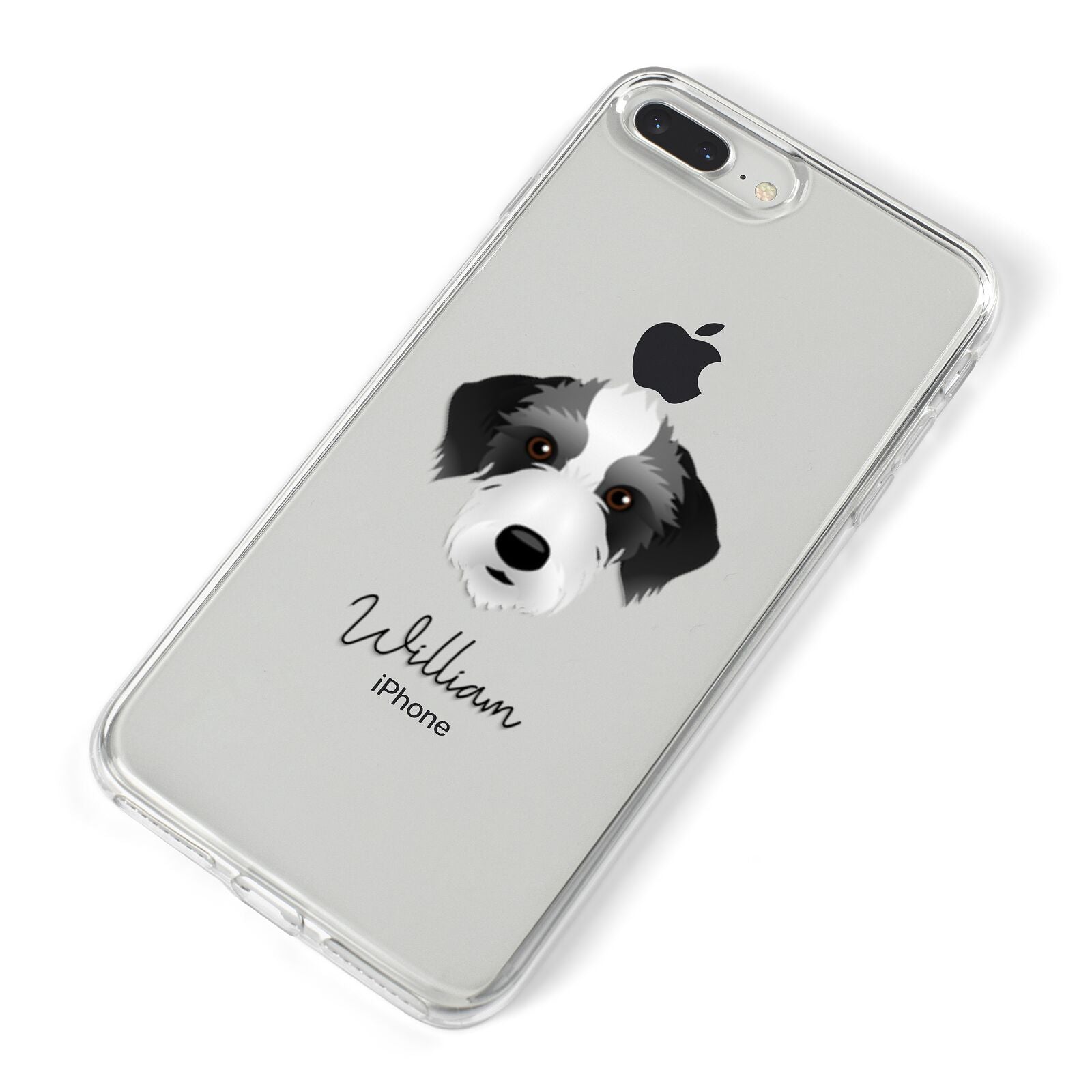 Bedlington Whippet Personalised iPhone 8 Plus Bumper Case on Silver iPhone Alternative Image