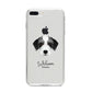 Bedlington Whippet Personalised iPhone 8 Plus Bumper Case on Silver iPhone