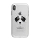 Bedlington Whippet Personalised iPhone X Bumper Case on Silver iPhone Alternative Image 1