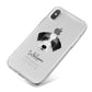Bedlington Whippet Personalised iPhone X Bumper Case on Silver iPhone
