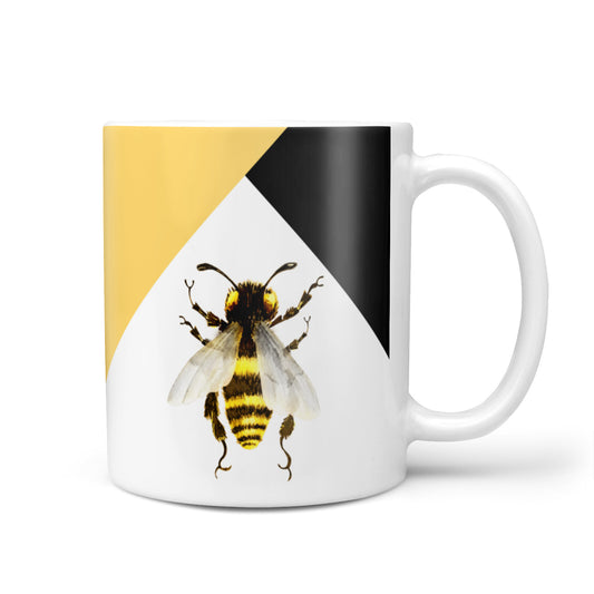 Bee Asymmetrical Background and Name 10oz Mug