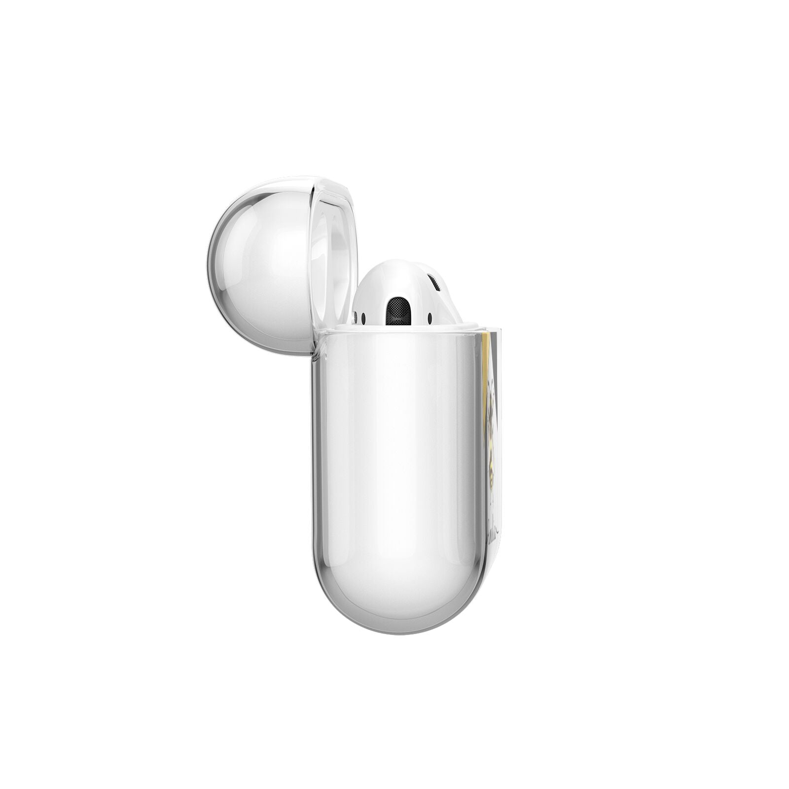 Bee Asymmetrical Background and Name AirPods Case Side Angle