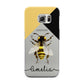 Bee Asymmetrical Background and Name Samsung Galaxy S6 Edge Case