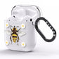Bee Illustration with Daisies AirPods Clear Case Side Image