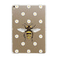 Bee Illustration with Daisies Apple iPad Gold Case