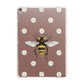 Bee Illustration with Daisies Apple iPad Rose Gold Case