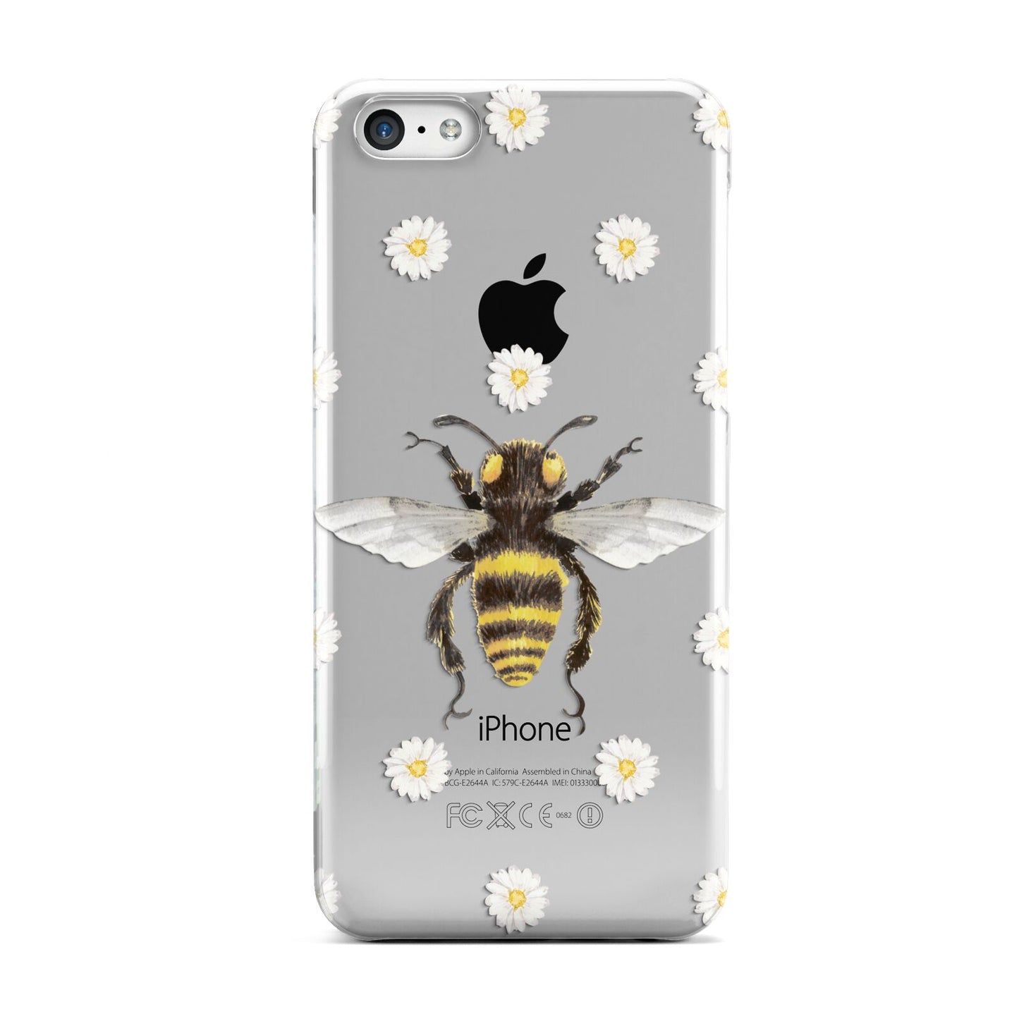 Bee Illustration with Daisies Apple iPhone 5c Case