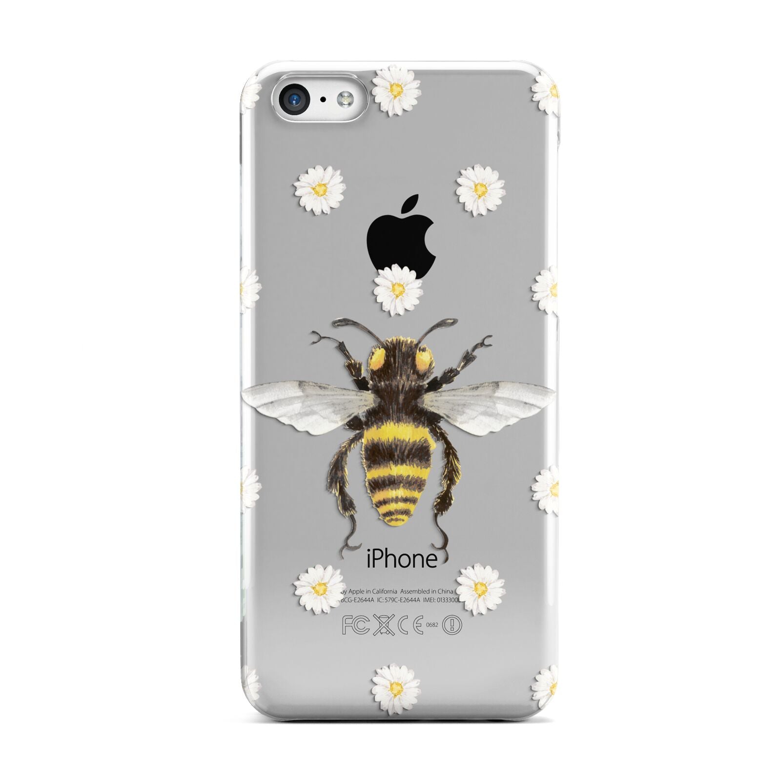 Bee Illustration with Daisies Apple iPhone 5c Case