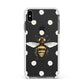 Bee Illustration with Daisies Apple iPhone Xs Max Impact Case White Edge on Black Phone