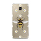 Bee Illustration with Daisies Samsung Galaxy A3 2016 Case on gold phone