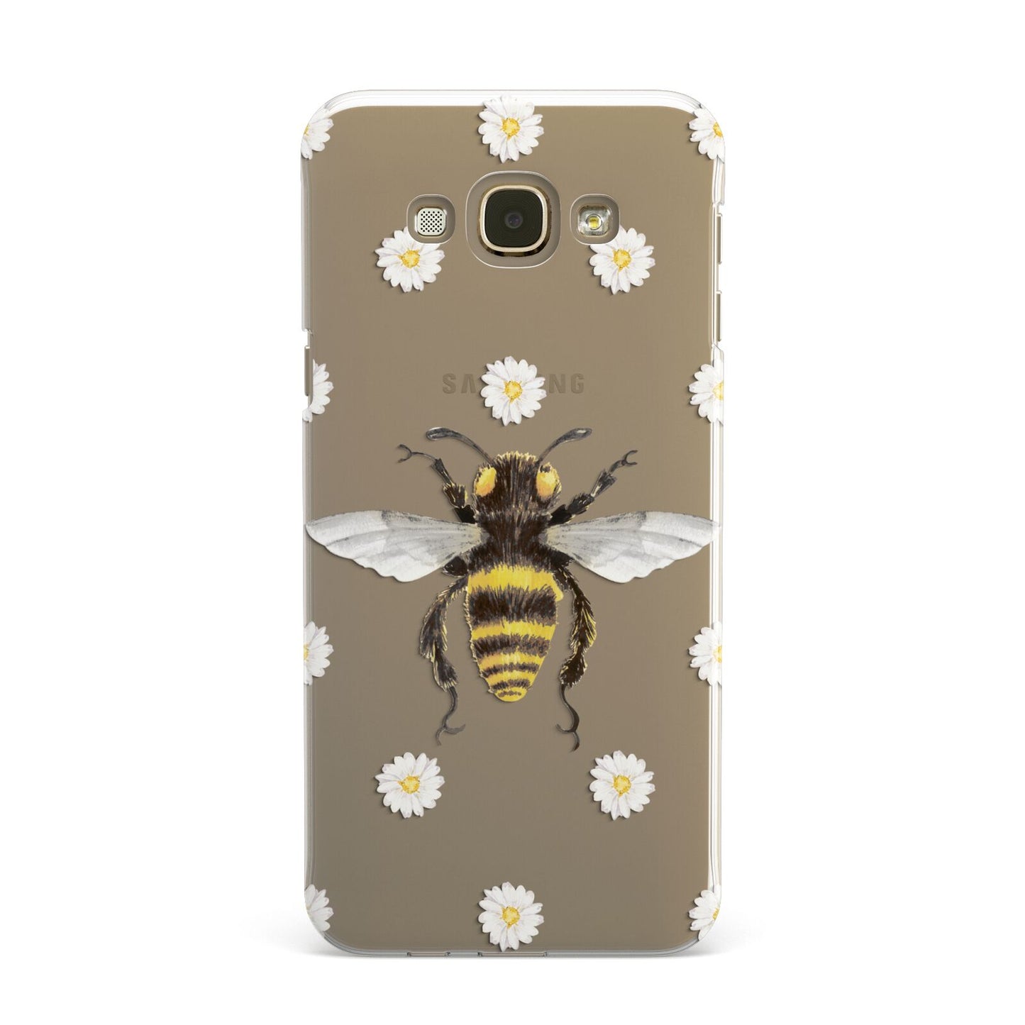 Bee Illustration with Daisies Samsung Galaxy A8 Case