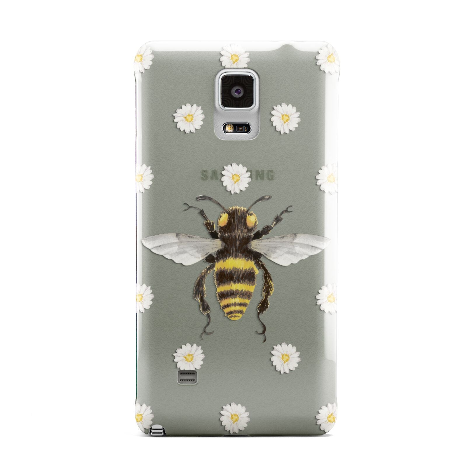 Bee Illustration with Daisies Samsung Galaxy Note 4 Case