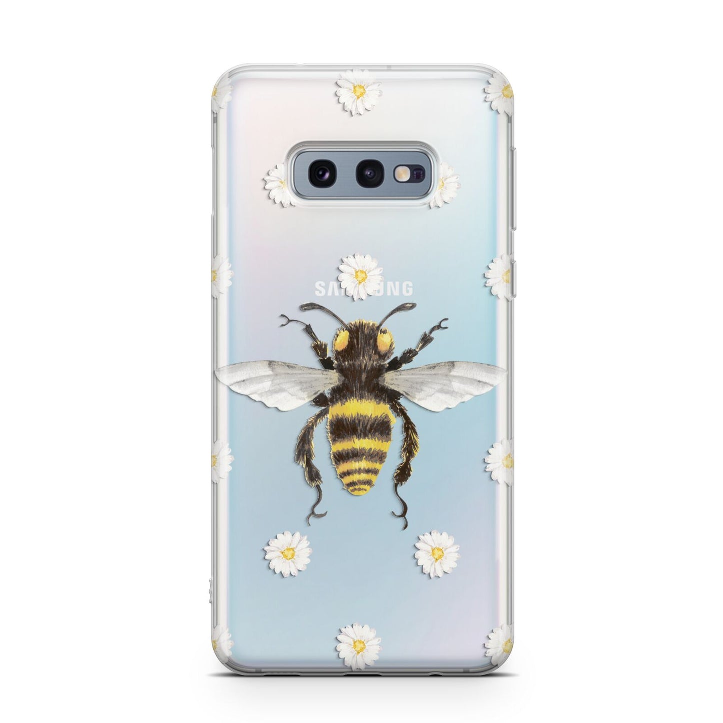 Bee Illustration with Daisies Samsung Galaxy S10E Case