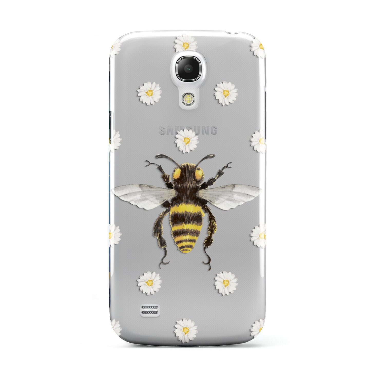 Bee Illustration with Daisies Samsung Galaxy S4 Mini Case