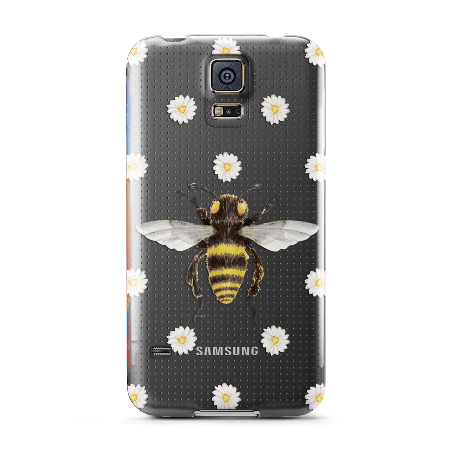 Bee Illustration with Daisies Samsung Galaxy S5 Case