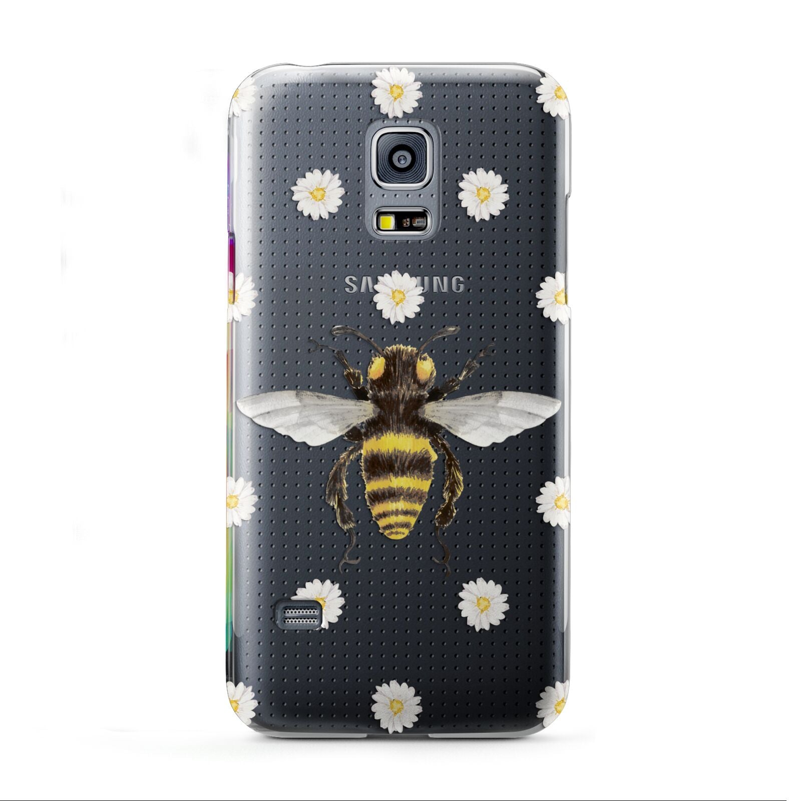 Bee Illustration with Daisies Samsung Galaxy S5 Mini Case