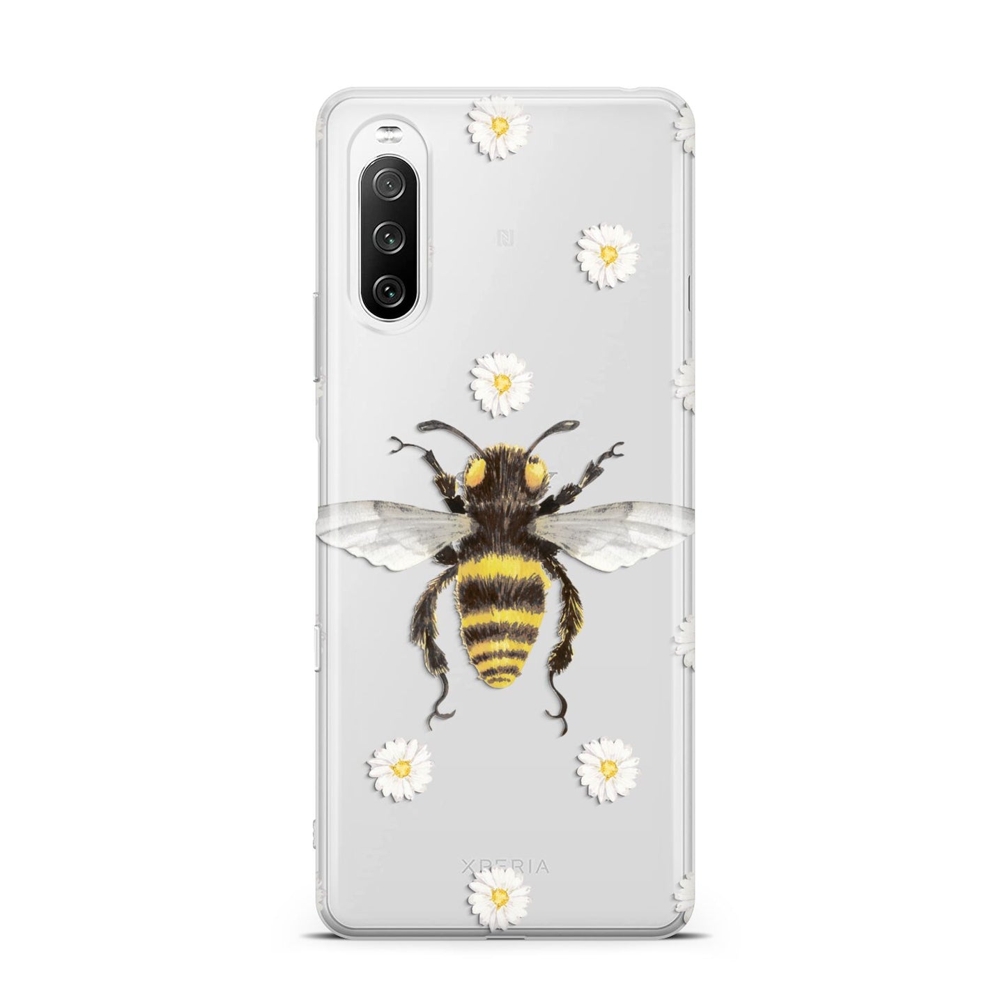 Bee Illustration with Daisies Sony Xperia 10 III Case