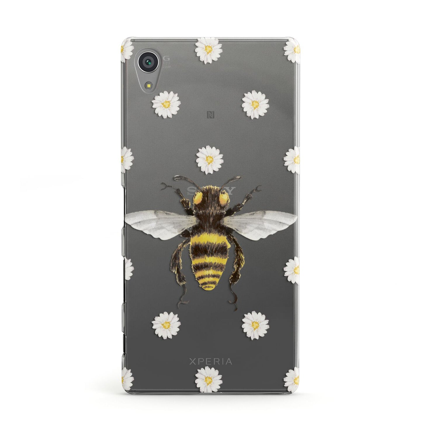 Bee Illustration with Daisies Sony Xperia Case