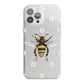 Bee Illustration with Daisies iPhone 13 Pro Max TPU Impact Case with White Edges