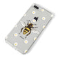 Bee Illustration with Daisies iPhone 8 Plus Bumper Case on Silver iPhone Alternative Image