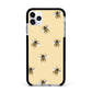 Bee Illustrations Apple iPhone 11 Pro Max in Silver with Black Impact Case