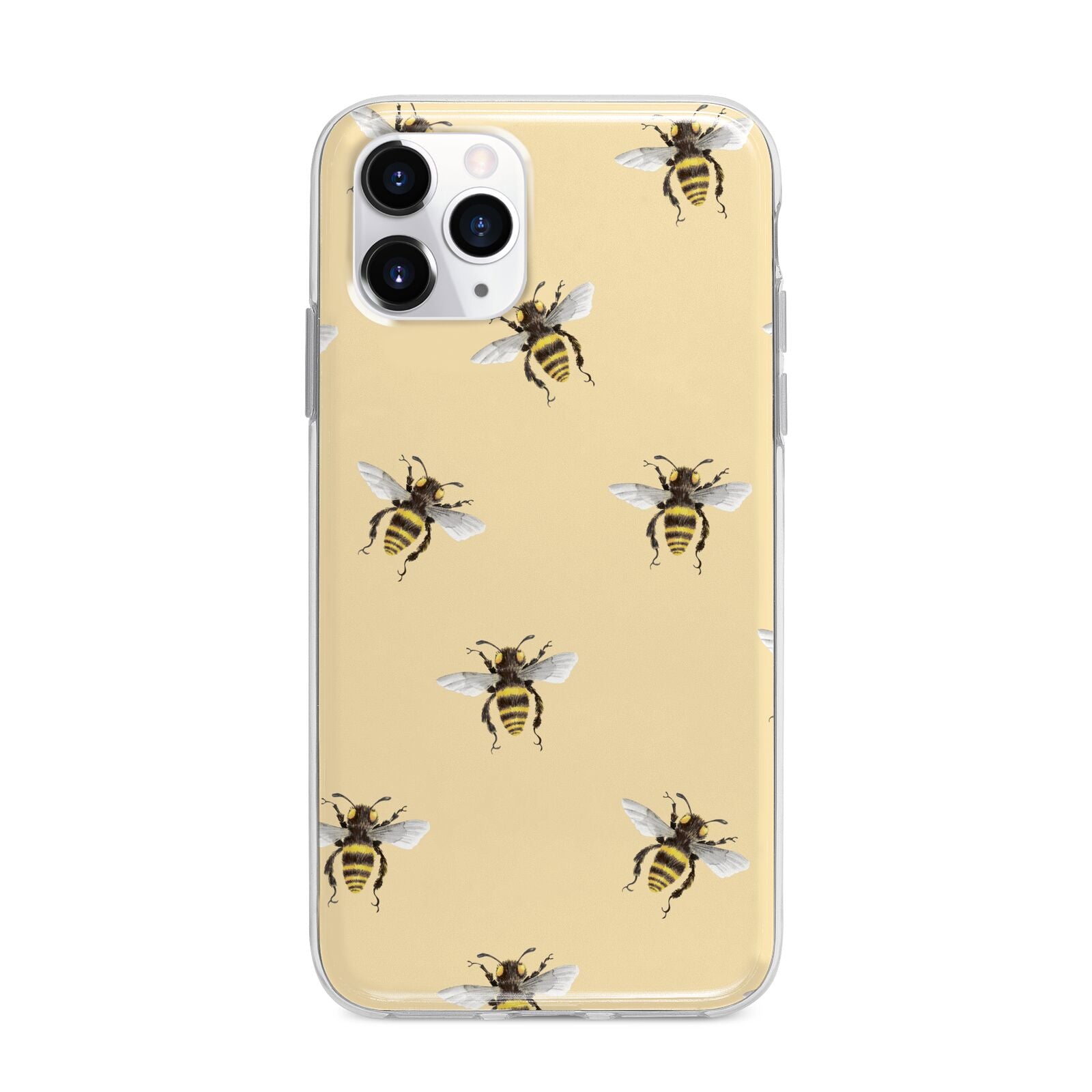 Bee Illustrations Apple iPhone 11 Pro Max in Silver with Bumper Case