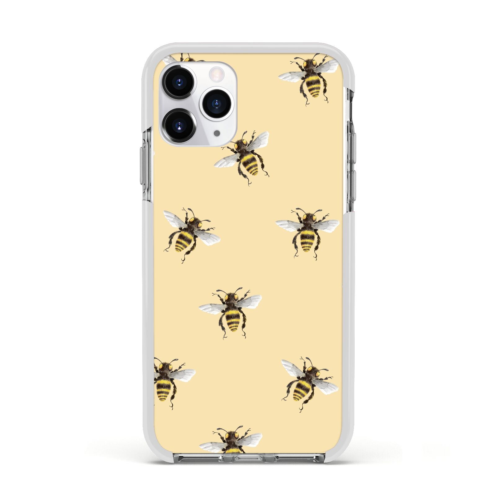 Bee Illustrations Apple iPhone 11 Pro in Silver with White Impact Case