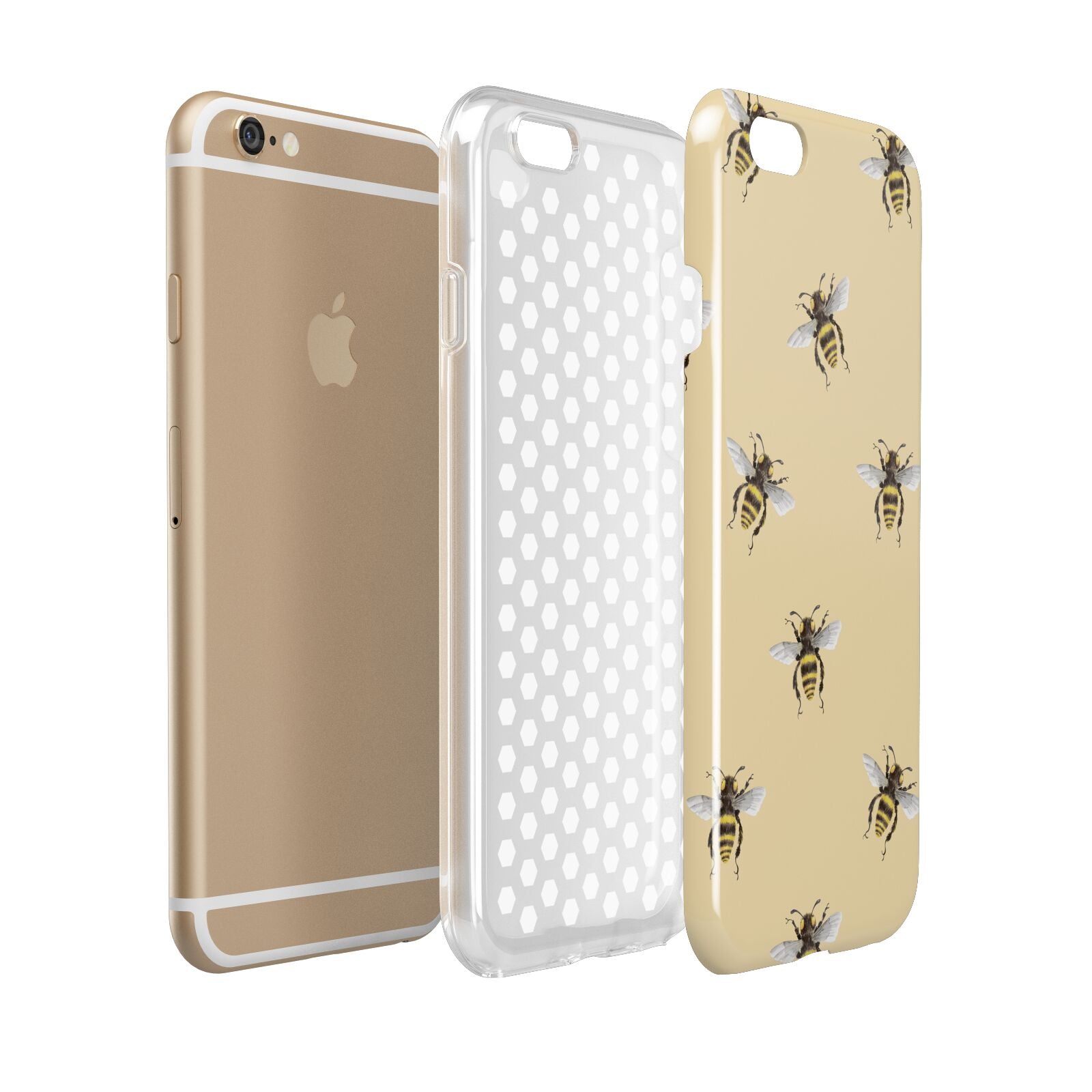 Bee Illustrations Apple iPhone 6 3D Tough Case Expanded view