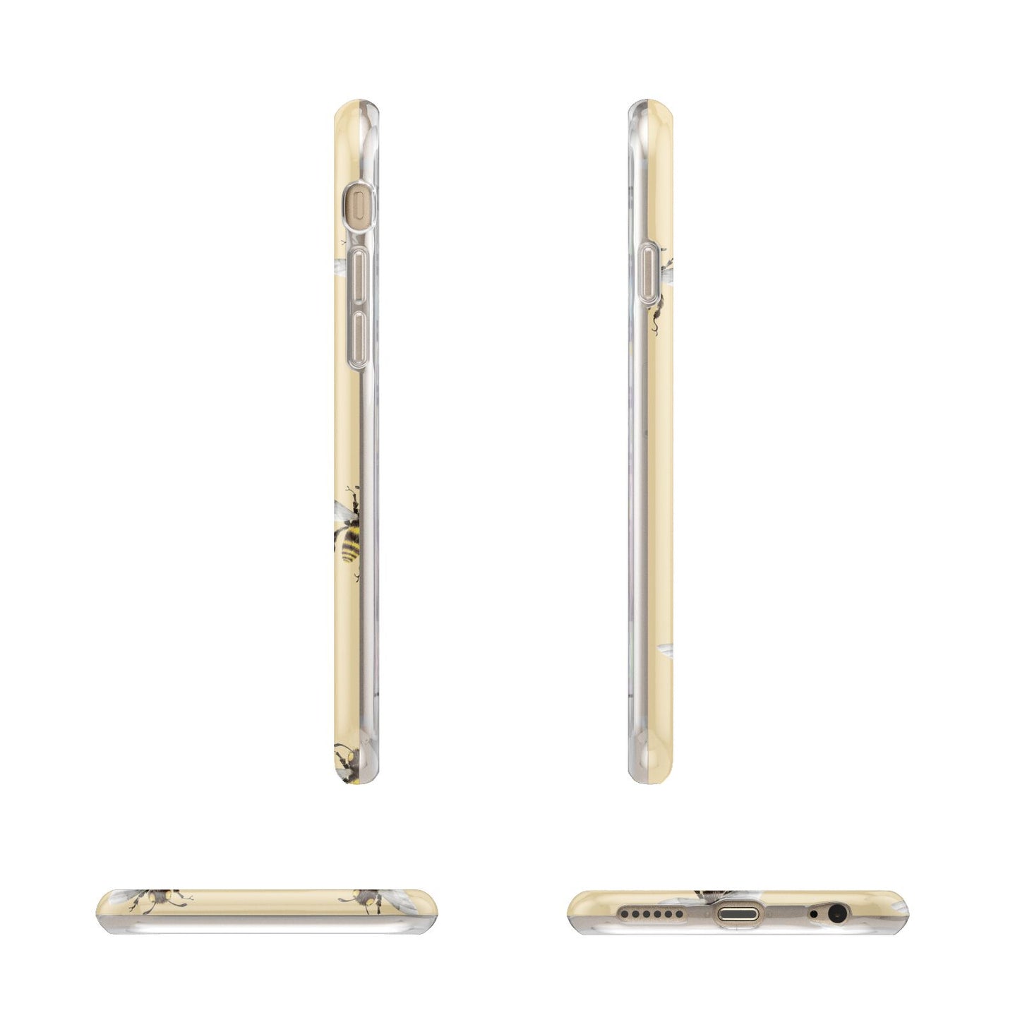 Bee Illustrations Apple iPhone 6 3D Wrap Tough Case Alternative Image Angles