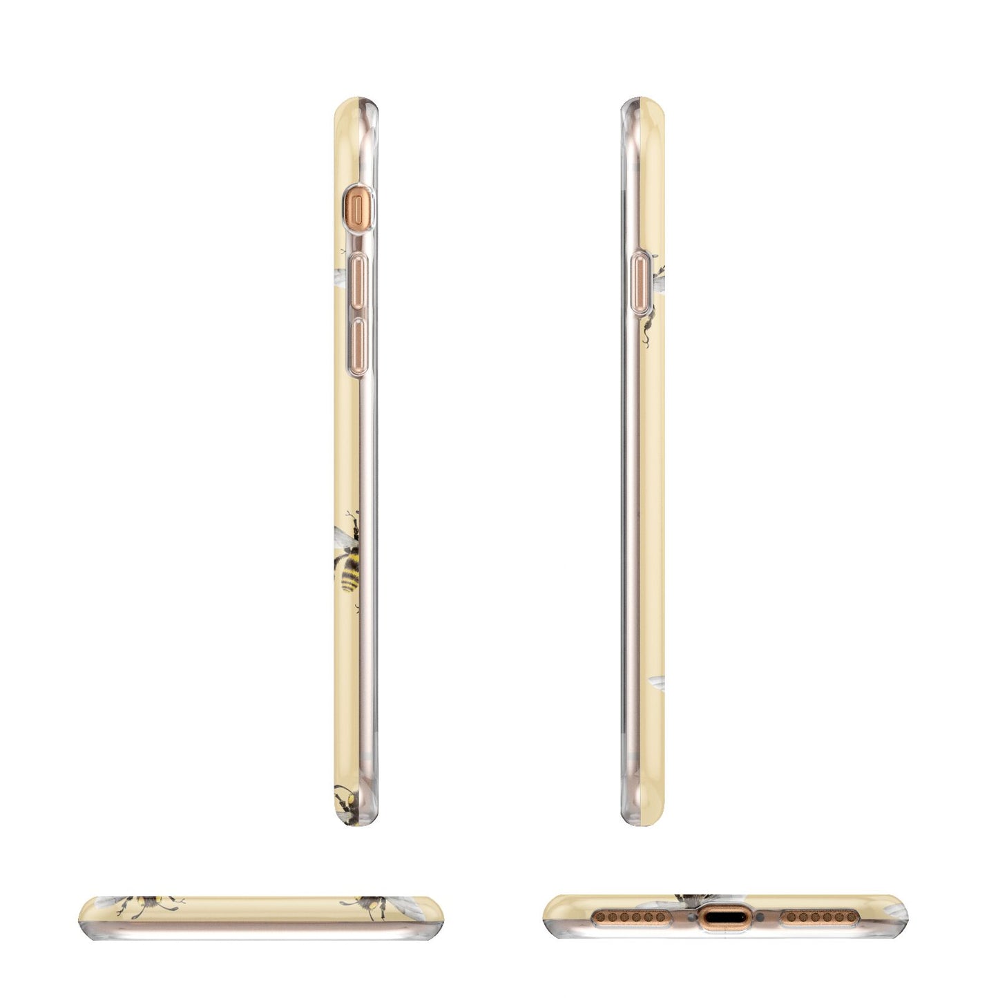 Bee Illustrations Apple iPhone 7 8 3D Wrap Tough Case Alternative Image Angles