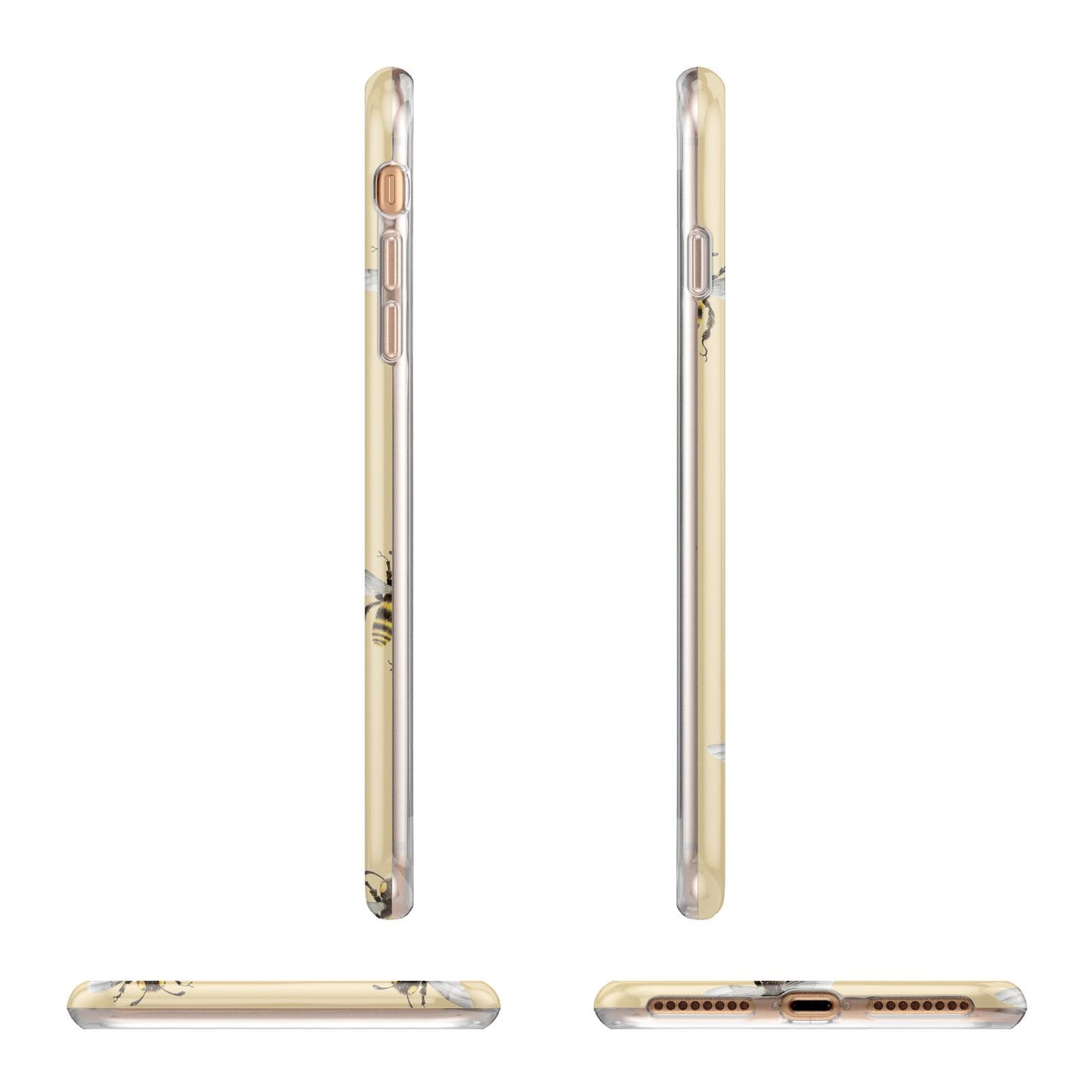 Bee Illustrations Apple iPhone 7 8 Plus 3D Wrap Tough Case Alternative Image Angles