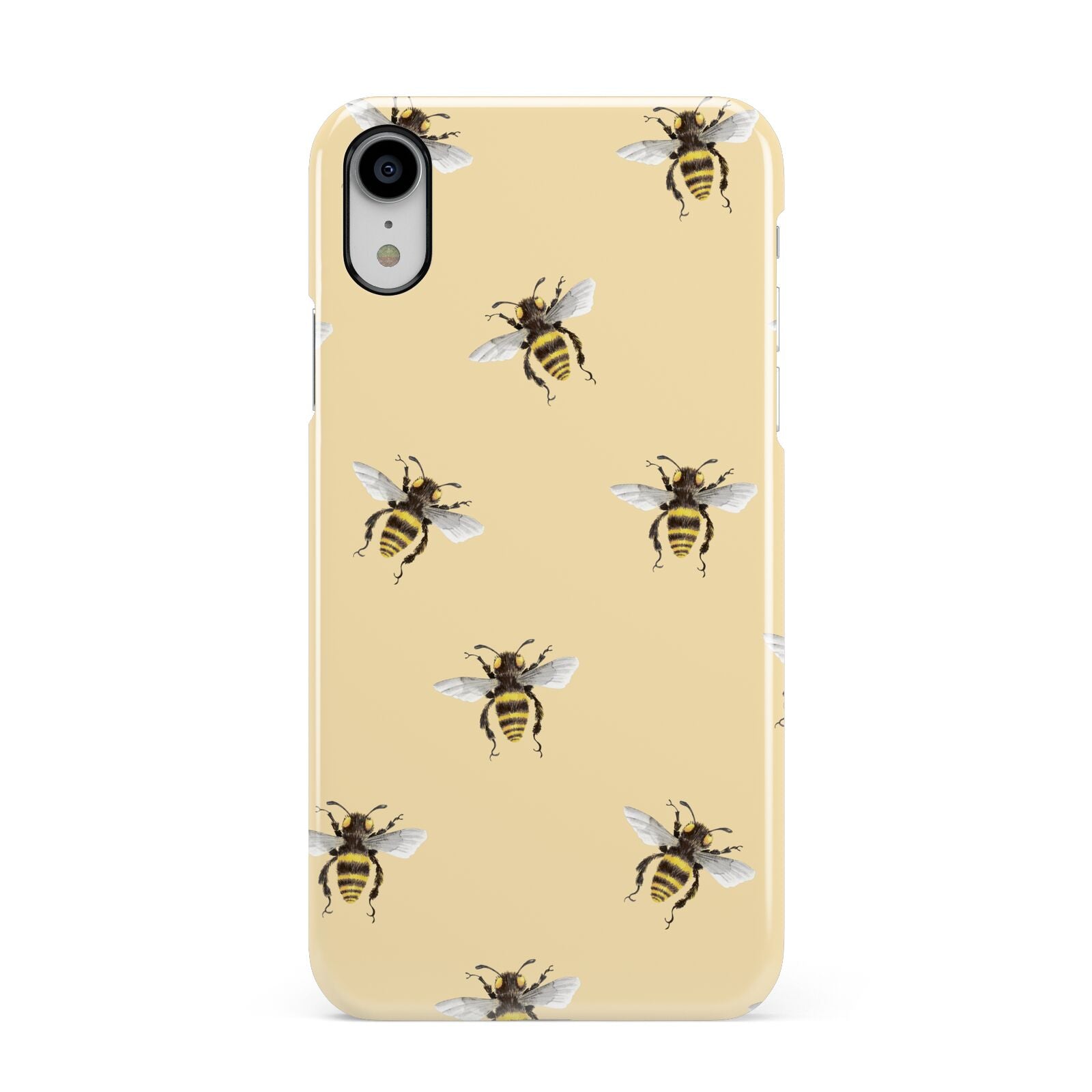 Bee Illustrations Apple iPhone XR White 3D Snap Case