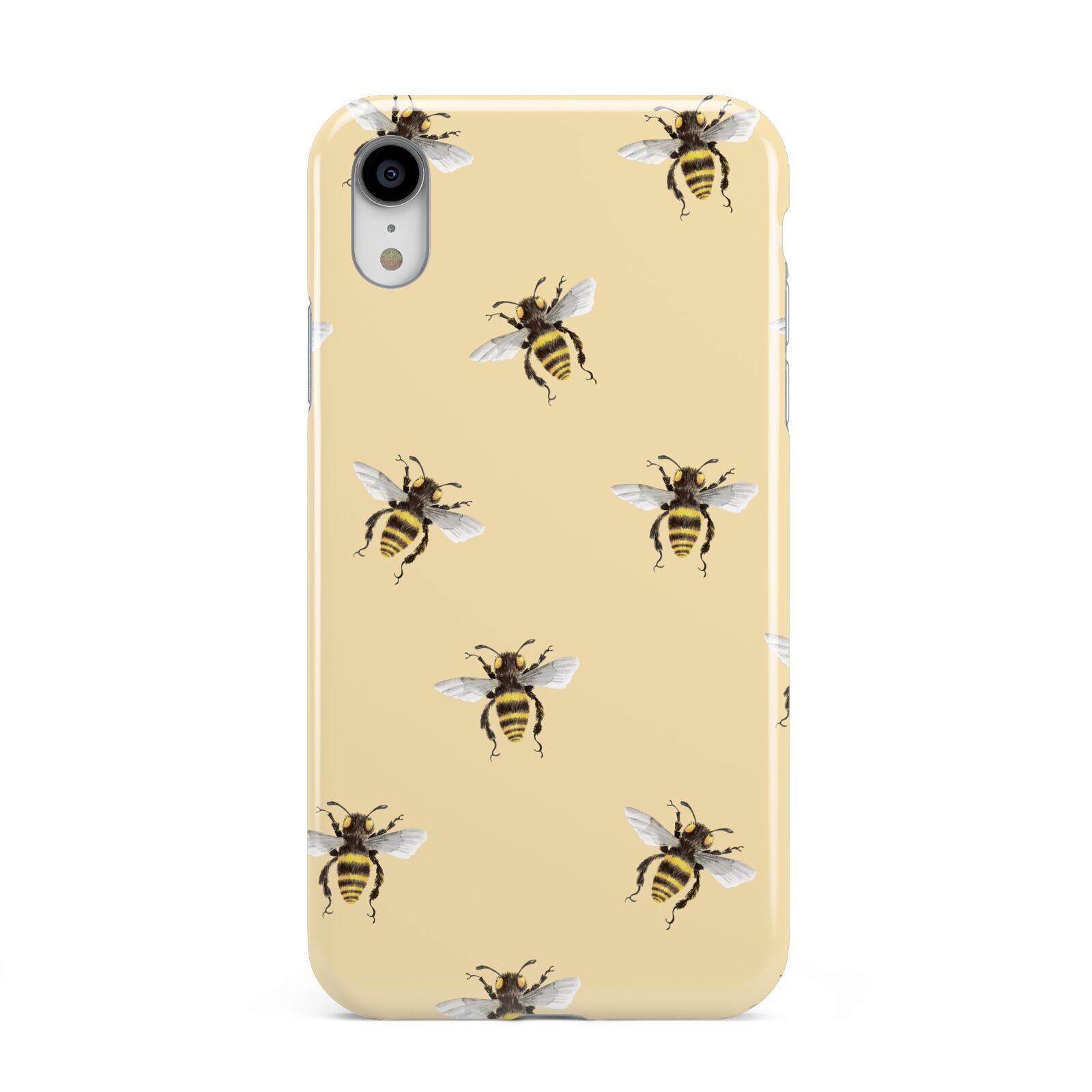 Bee Illustrations Apple iPhone XR White 3D Tough Case