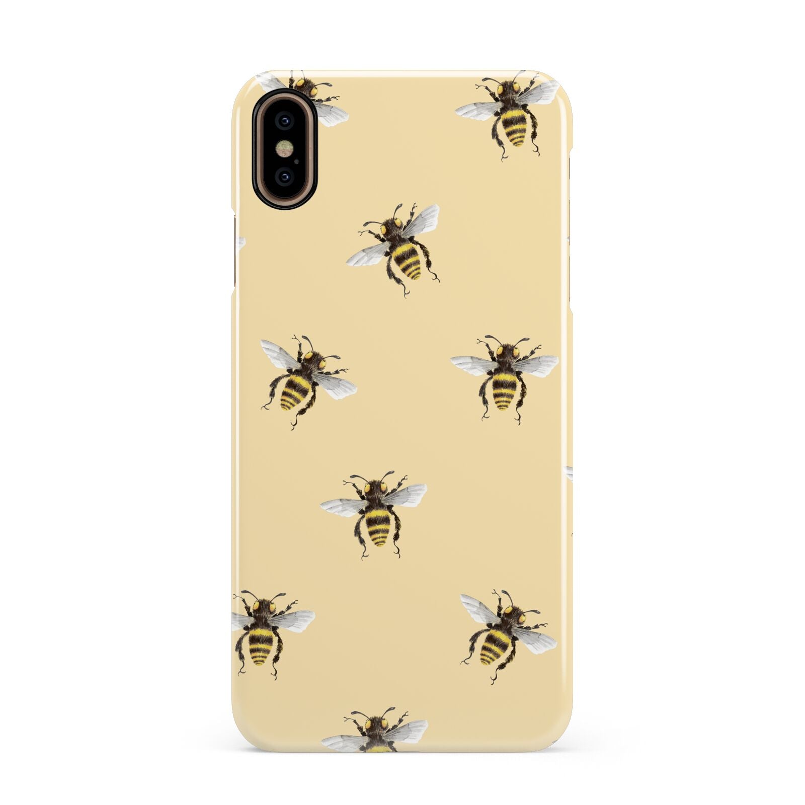 Bee Illustrations Apple iPhone Xs Max 3D Snap Case