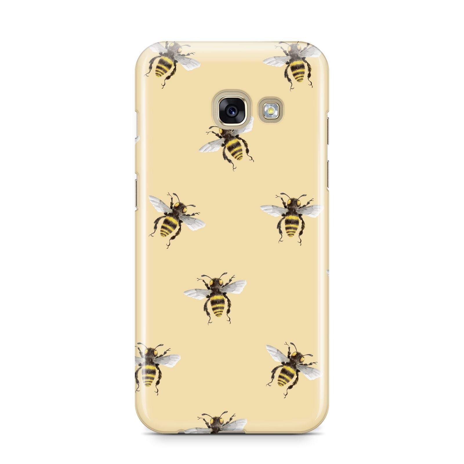 Bee Illustrations Samsung Galaxy A3 2017 Case on gold phone
