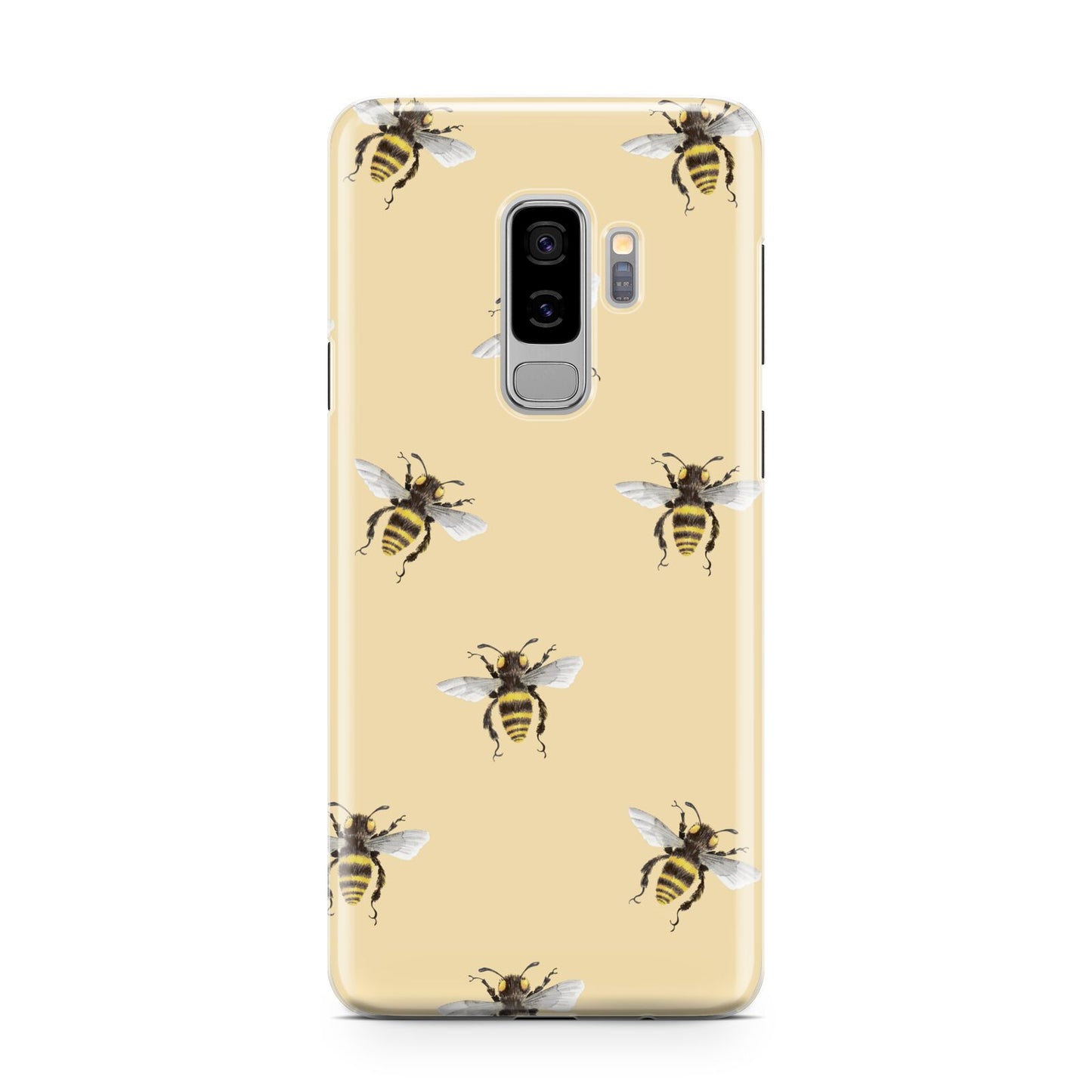 Bee Illustrations Samsung Galaxy S9 Plus Case on Silver phone