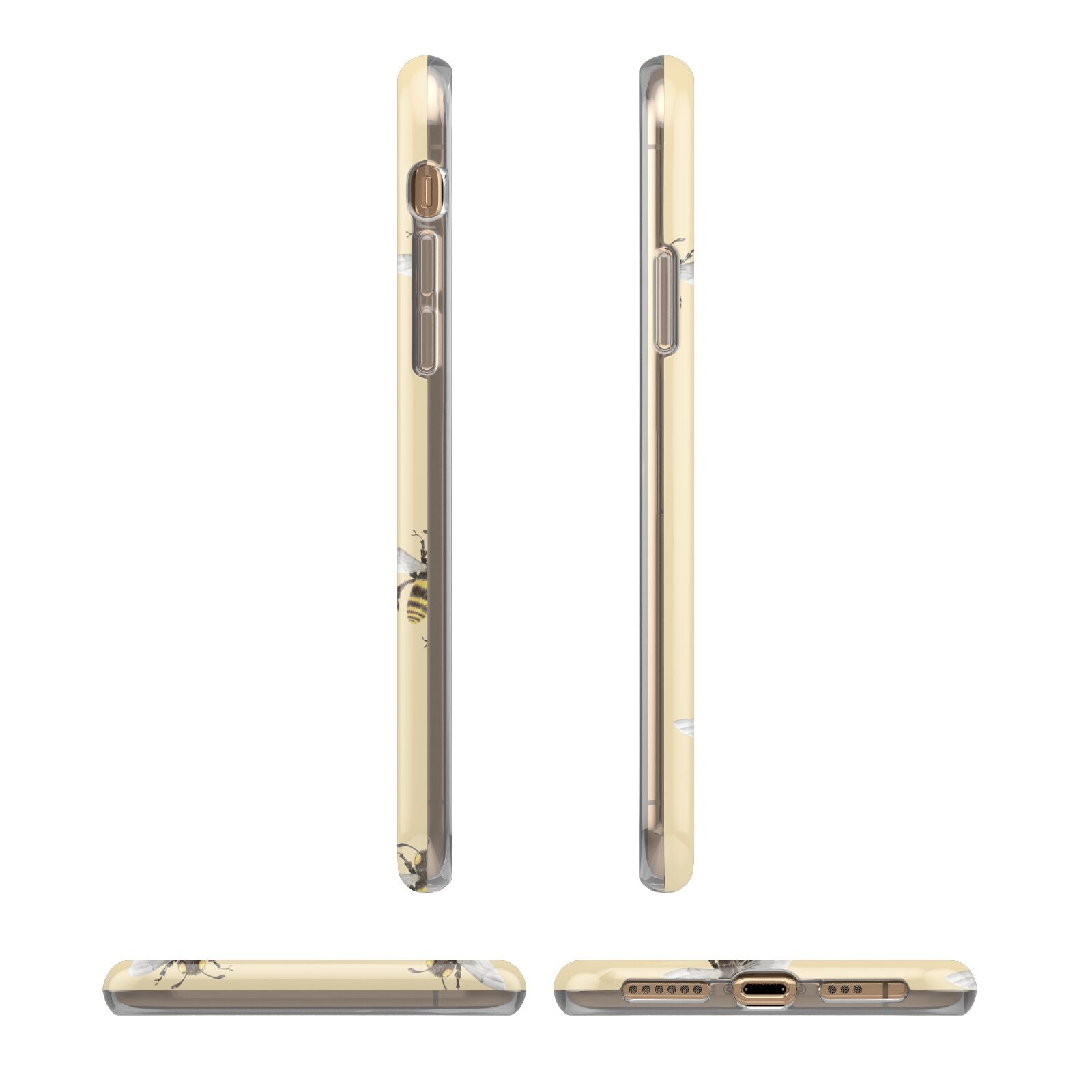 Bee Illustrations iPhone 11 3D Tough Case Angle Images