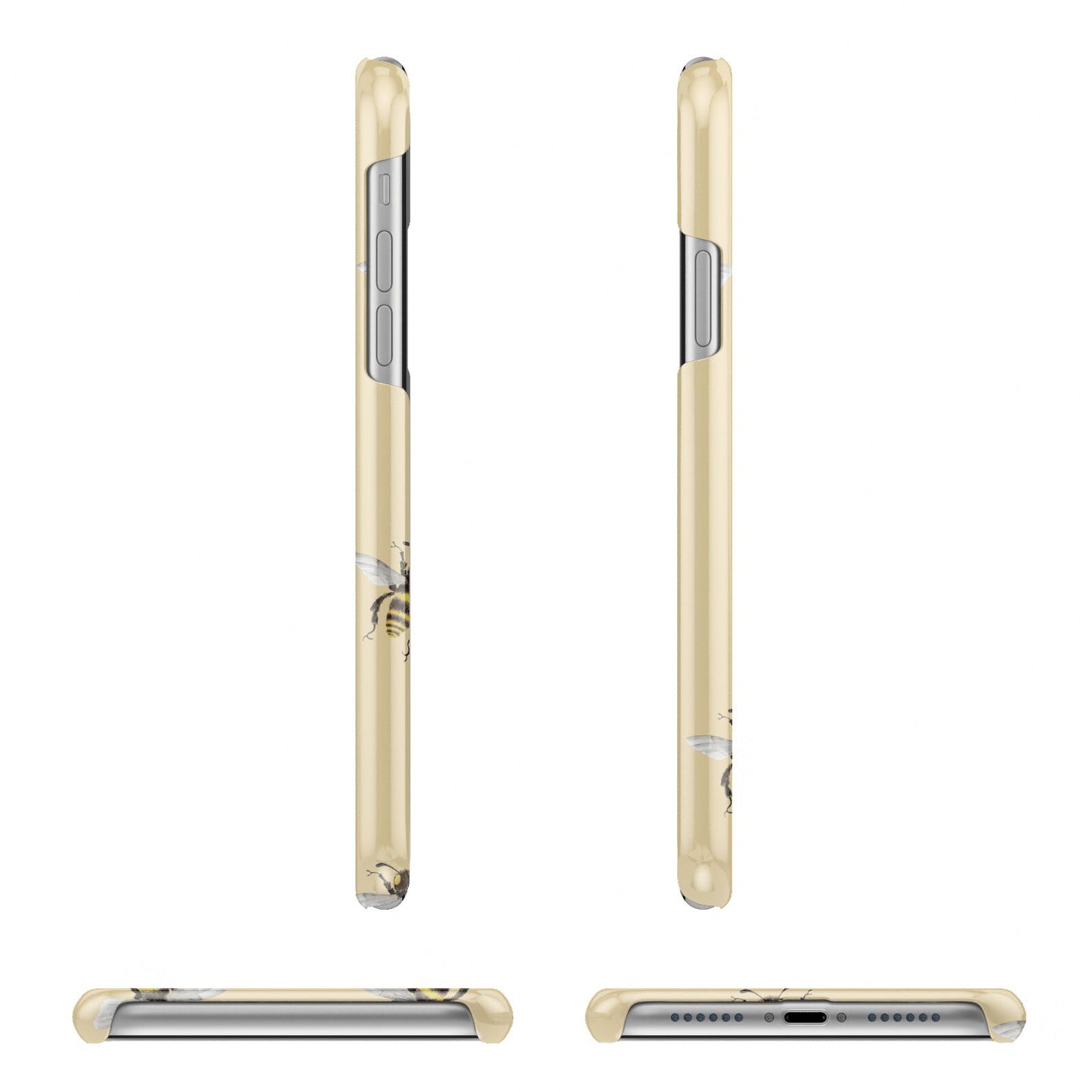 Bee Illustrations iPhone 11 Pro 3D Snap Case Angle Images