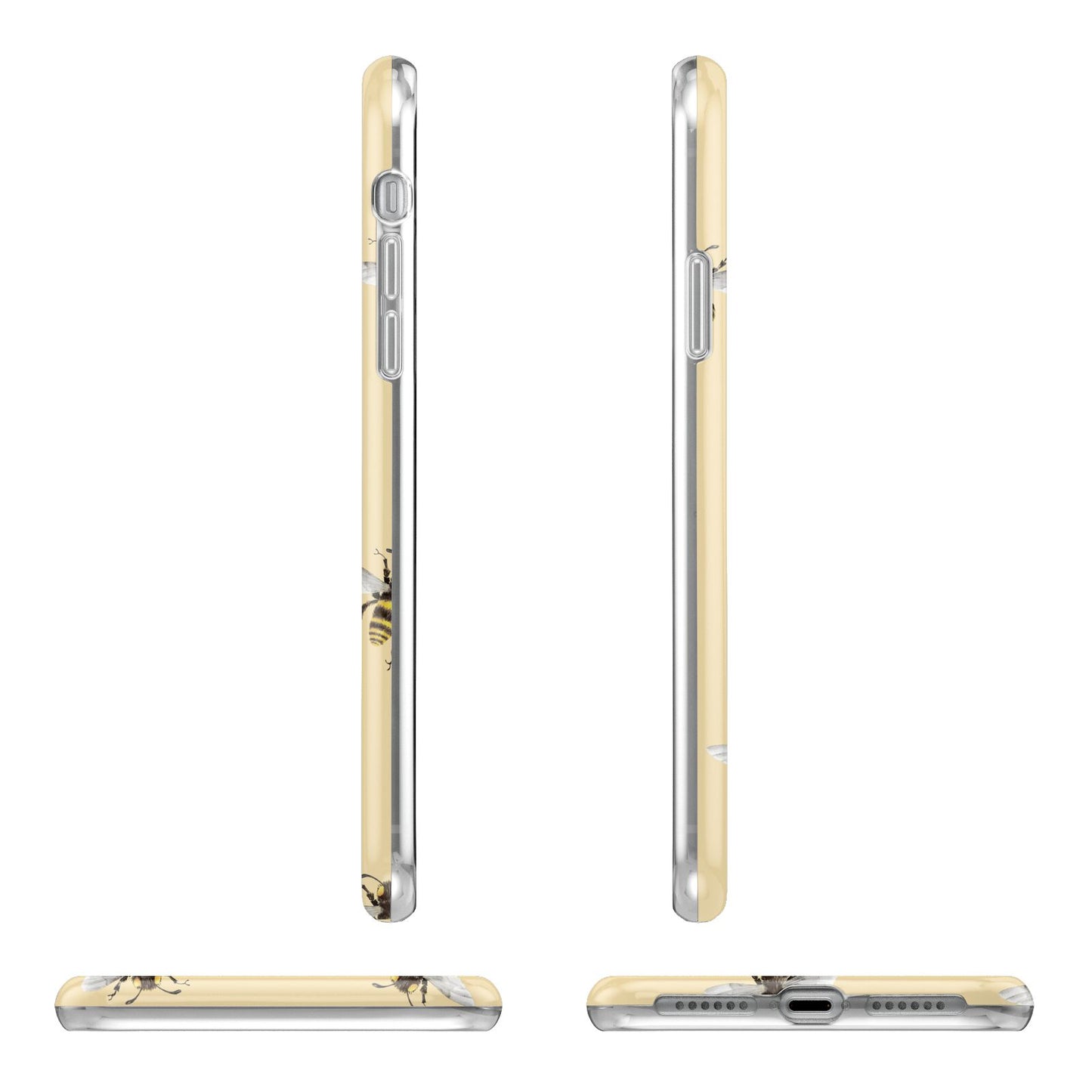 Bee Illustrations iPhone 11 Pro 3D Tough Case Angle Images