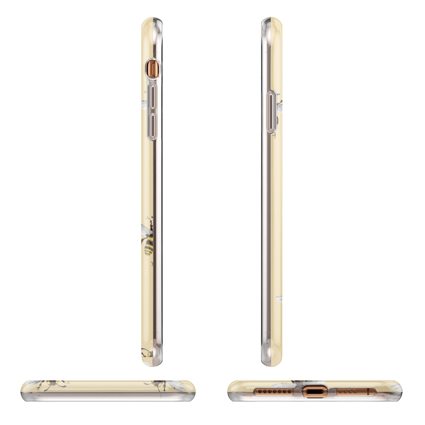 Bee Illustrations iPhone 11 Pro Max 3D Tough Case Angle Images