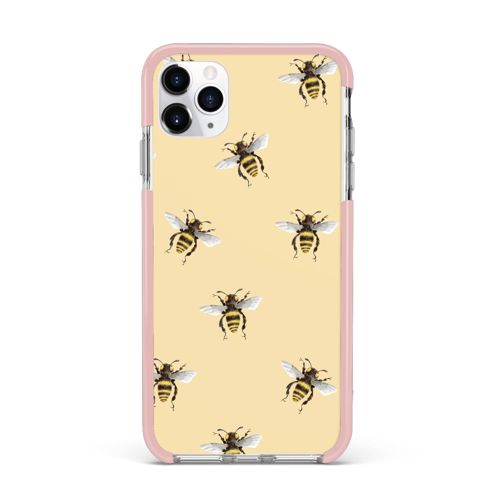 Bee Illustrations iPhone 11 Pro Max Impact Pink Edge Case