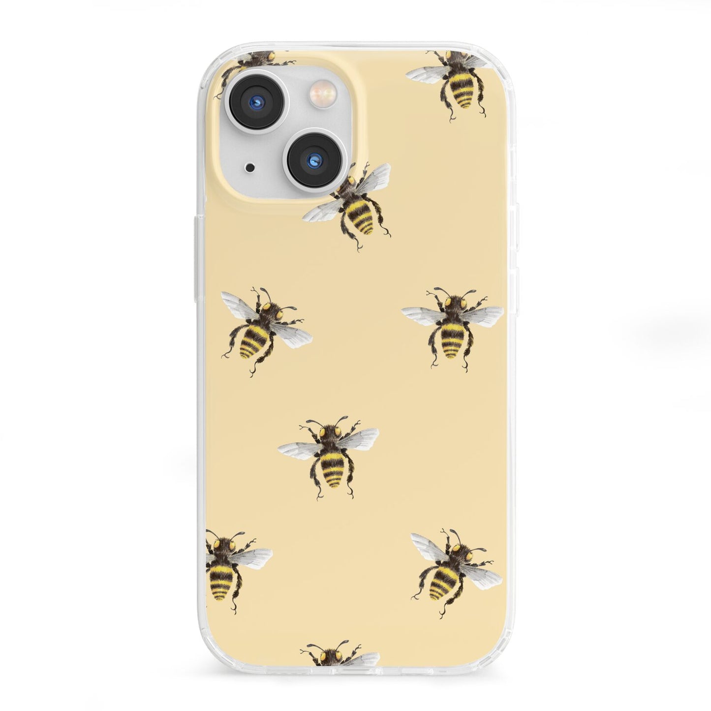 Bee Illustrations iPhone 13 Mini Clear Bumper Case