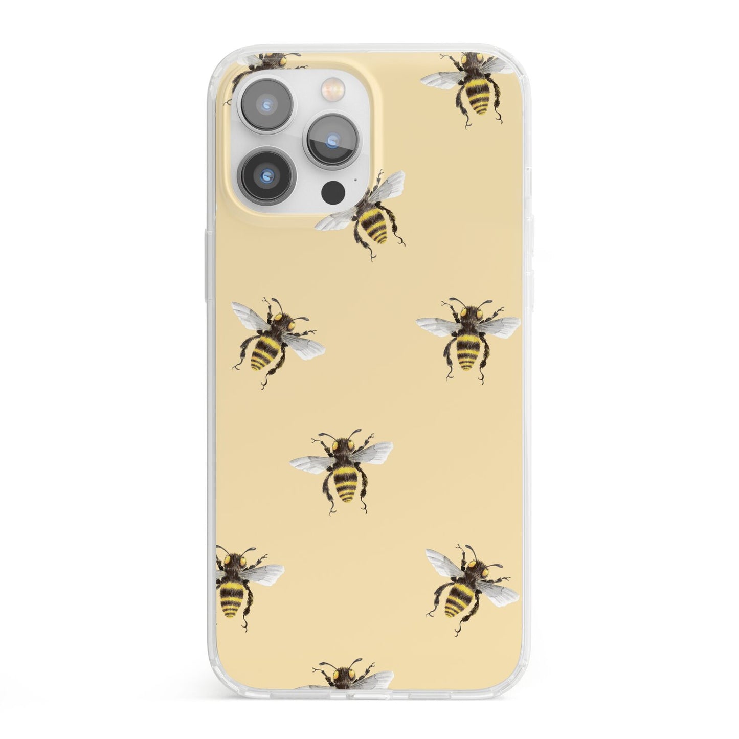 Bee Illustrations iPhone 13 Pro Max Clear Bumper Case